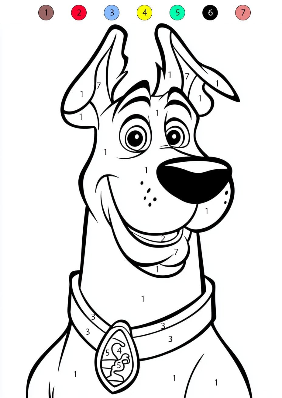 Scooby Doo Nice Color By Number