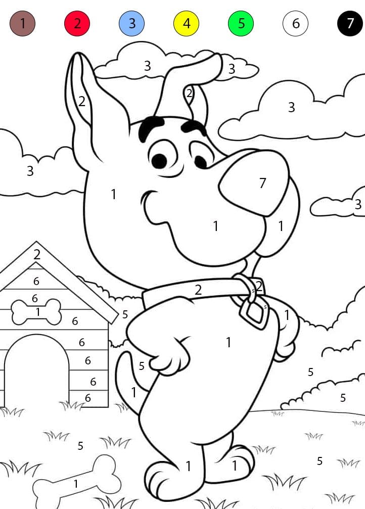 Scooby Doo Normal Color By Number