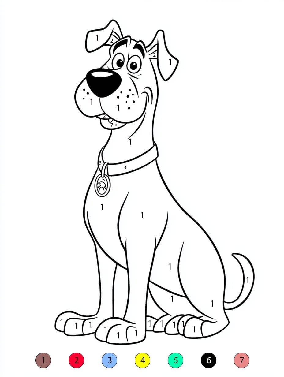 Scooby Doo Printable Color By Number