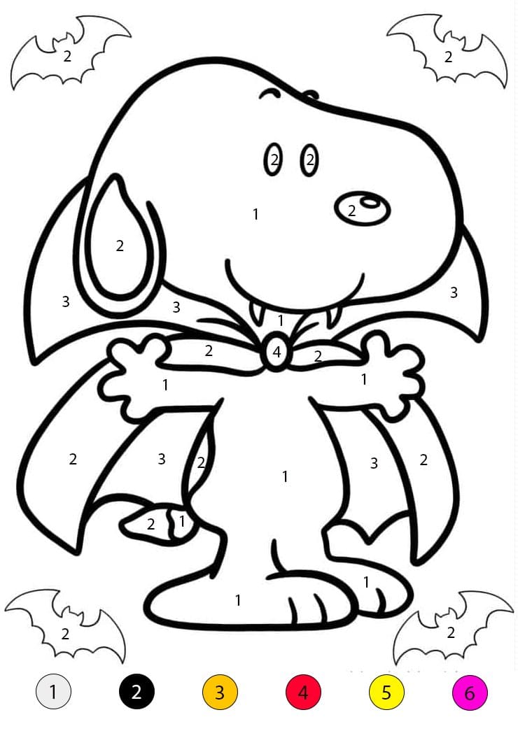 Snoopy Amazing Color By Number