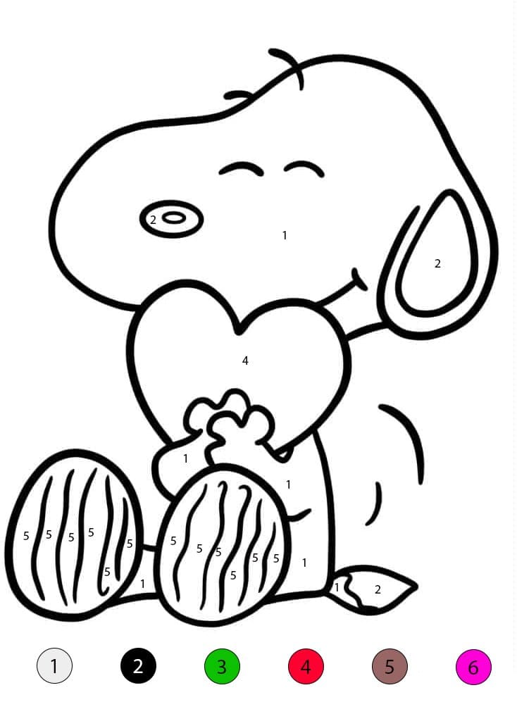 Snoopy  Color By Number