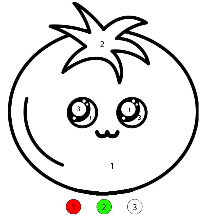 Tomato Cute Color By Number