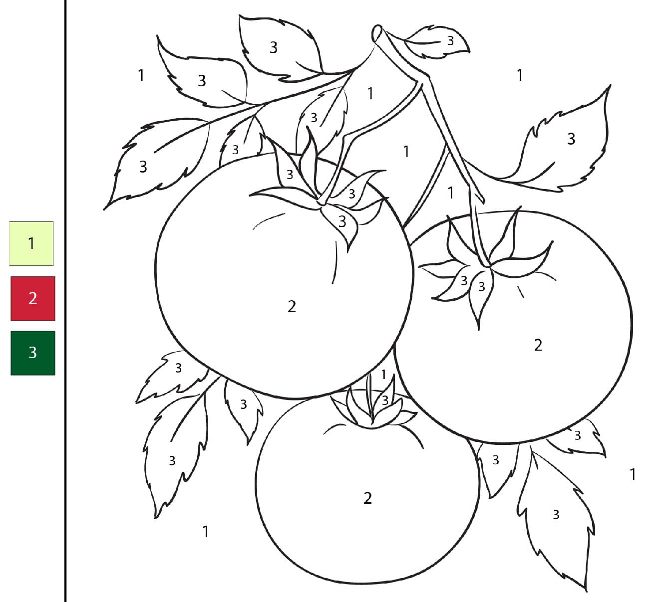 Tomato For Adult Color By Number