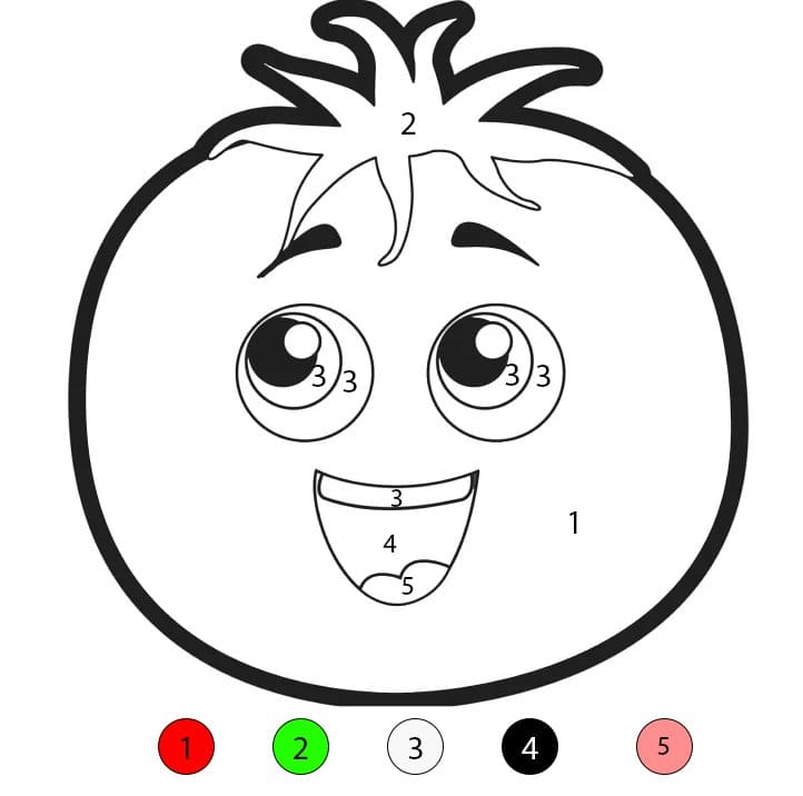 Tomato Print Free Color By Number
