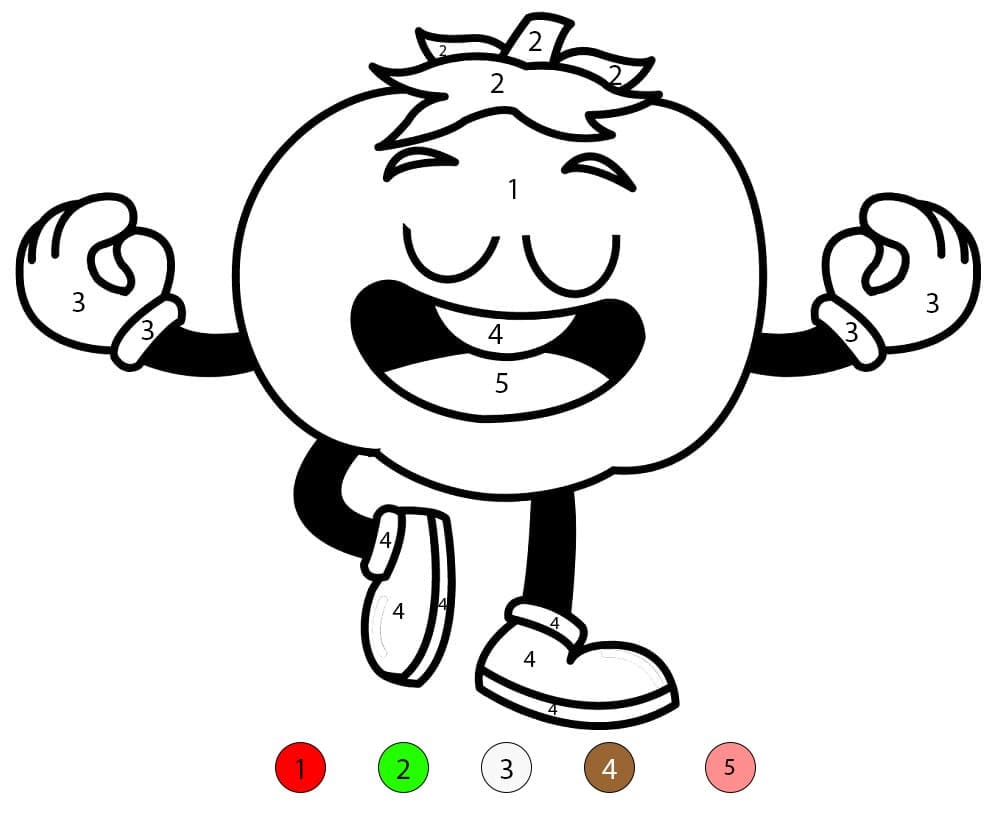 Tomato Printable Color By Number