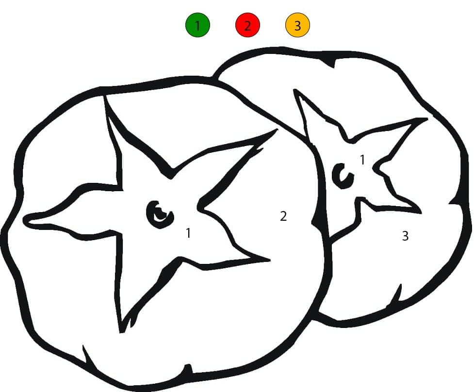Two Tomato Color By Number