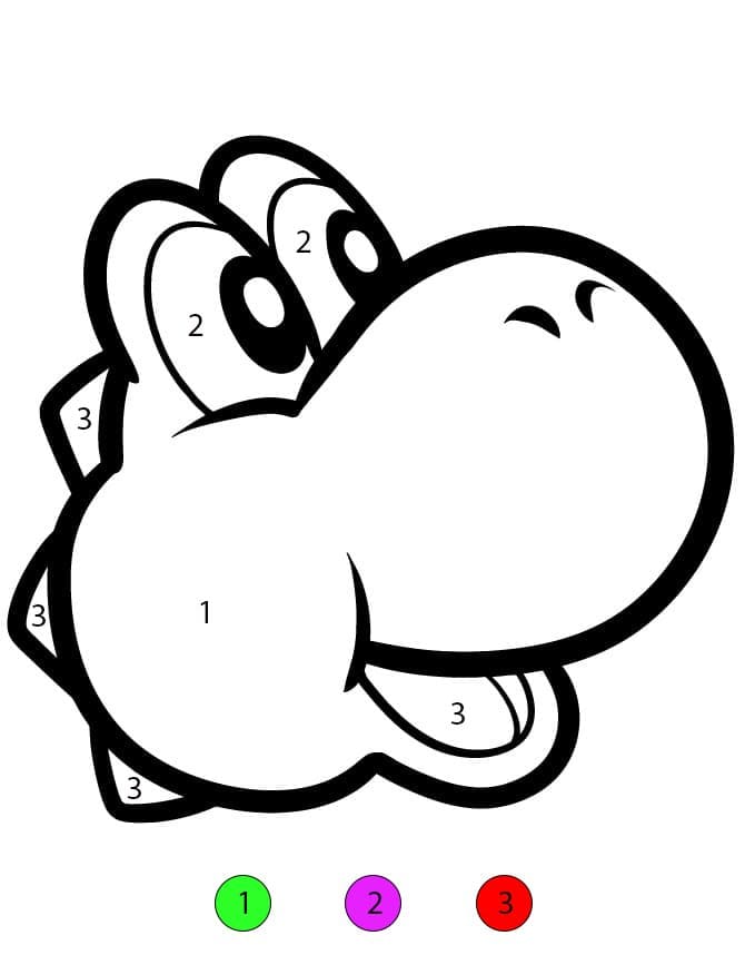 Yoshi Face Color By Number