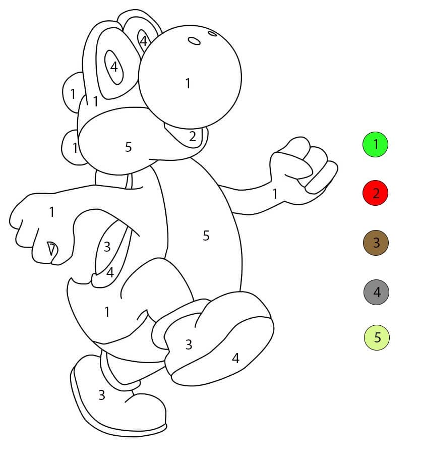 Yoshi Free Color By Number