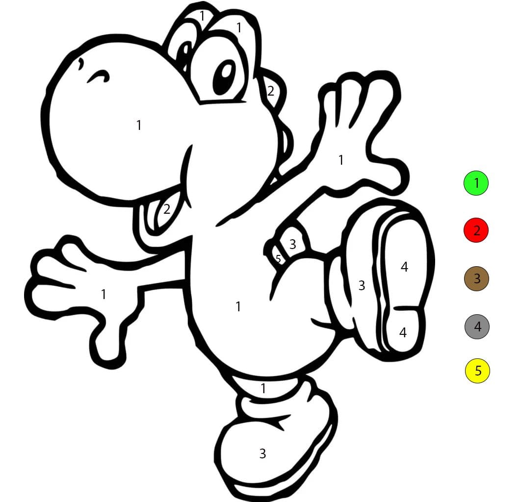 Yoshi Fun Color By Number
