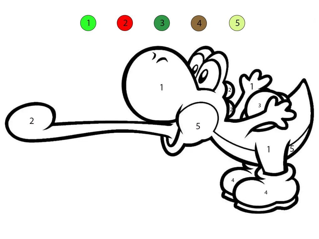 Yoshi Funny Color By Number