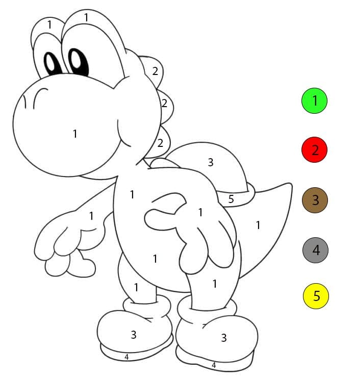 Yoshi Nice Color By Number
