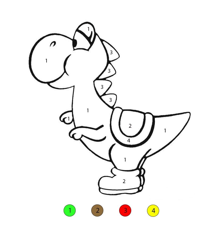Yoshi Normal Color By Number