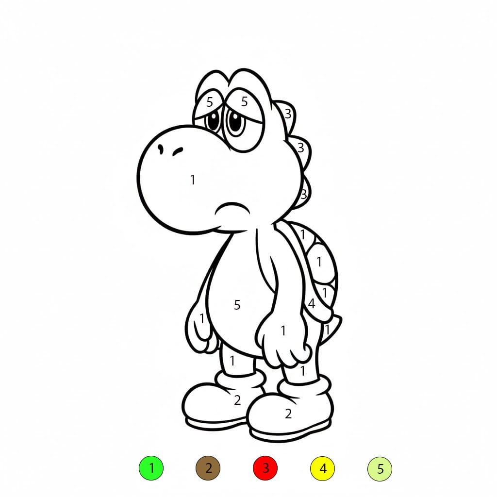 Yoshi Printable Color By Number