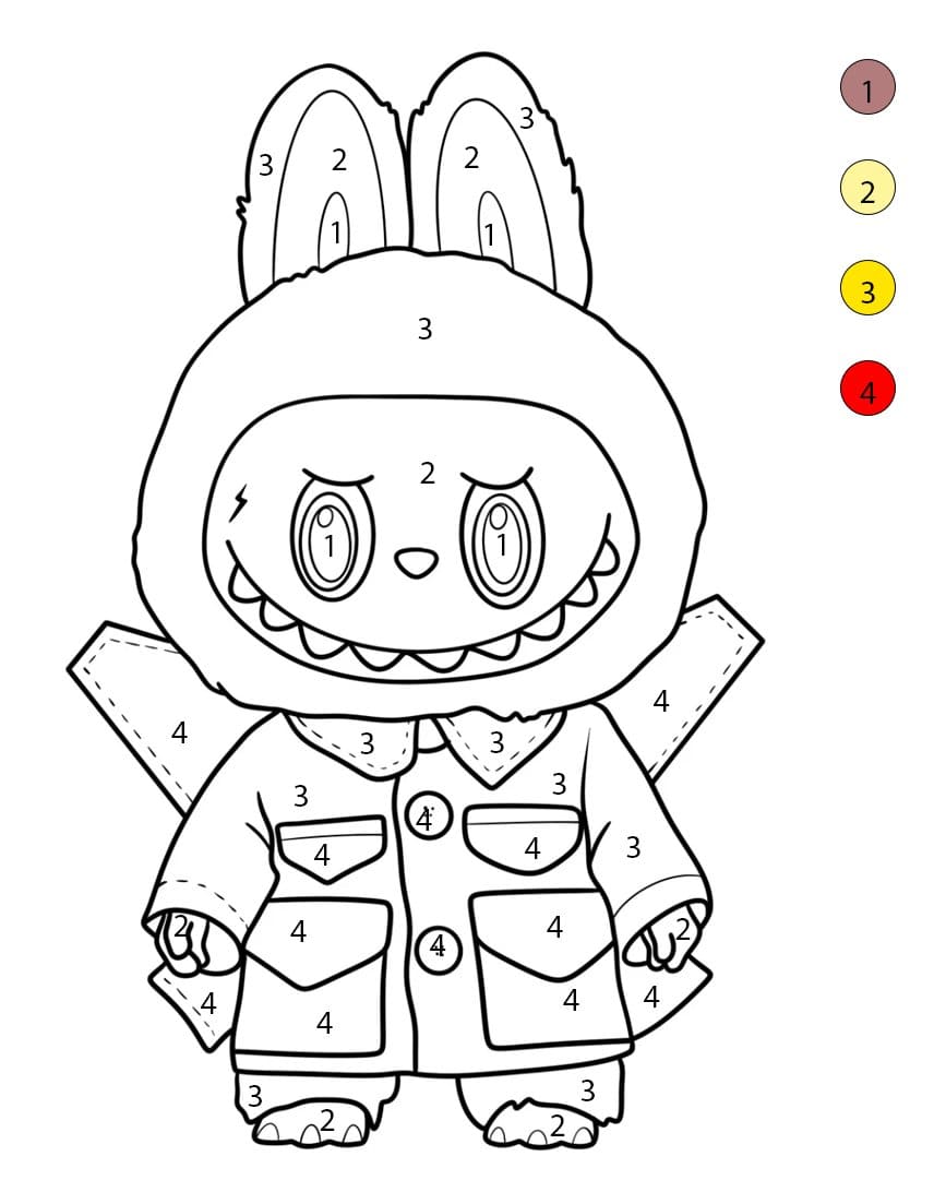 Adorable Labubu Color By Number