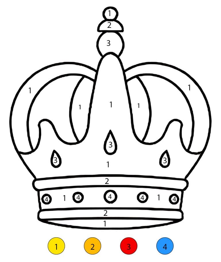 Amazing Crown Color By Number