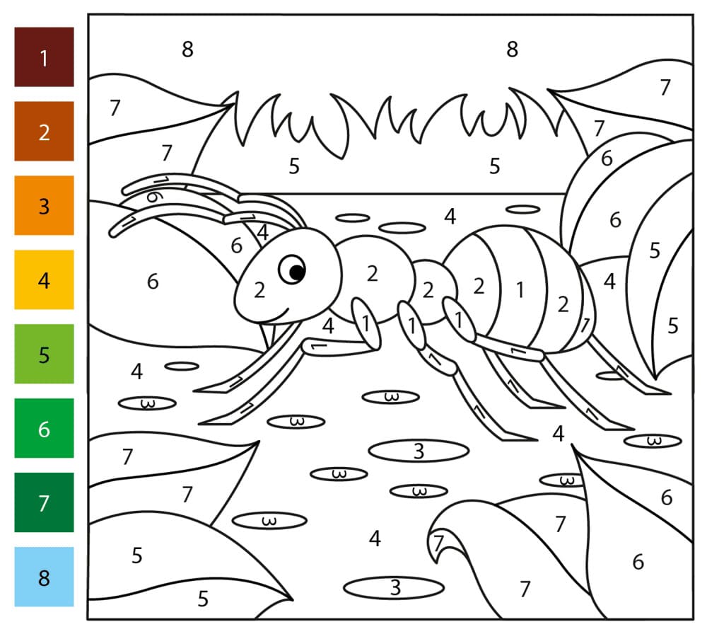 Ant Free Graphics Color By Number
