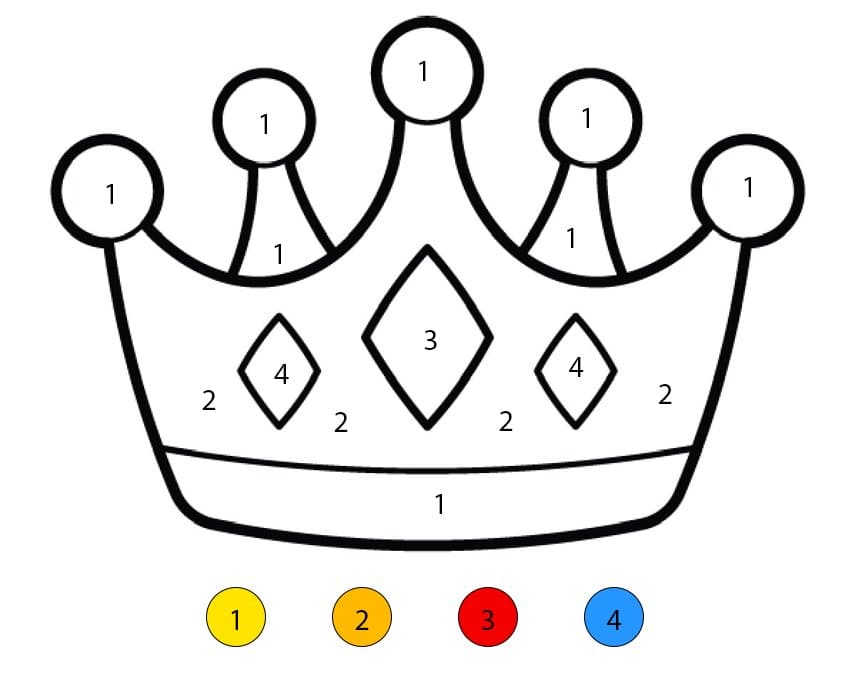 Basic Crown Color By Number