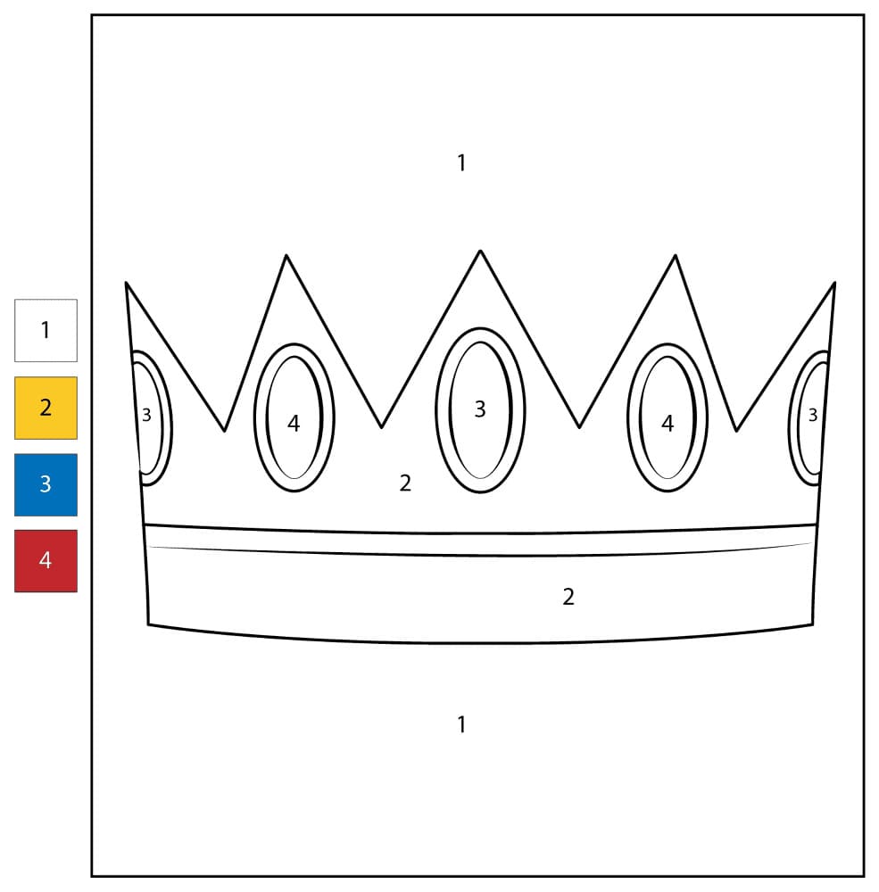 Crown For Kids Color By Number