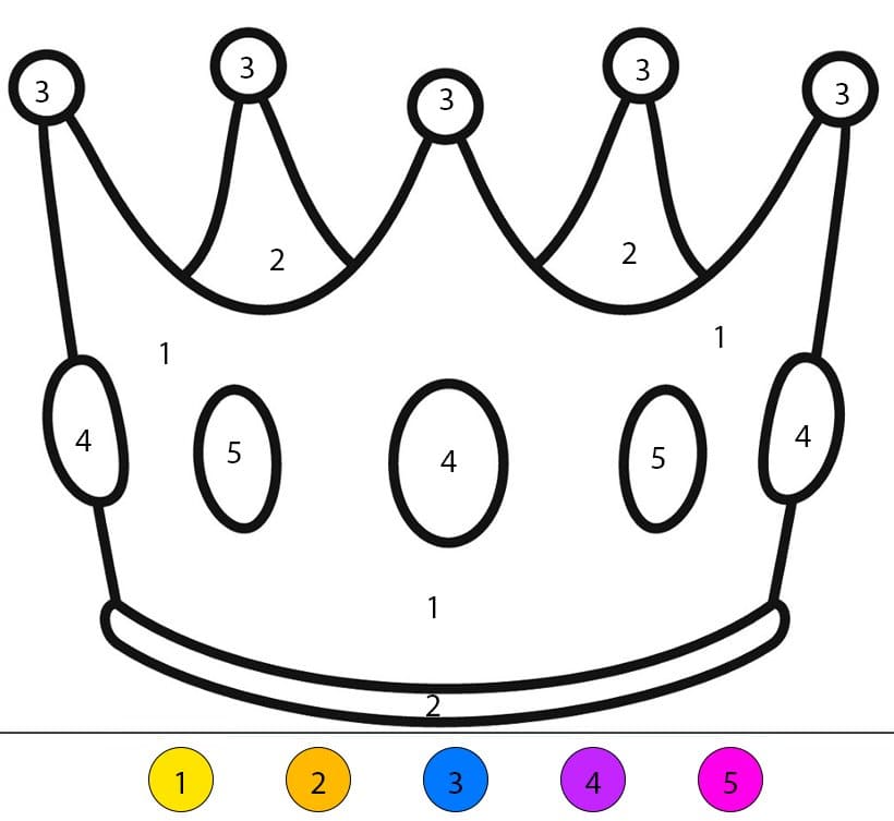 Crown Queen Color By Number