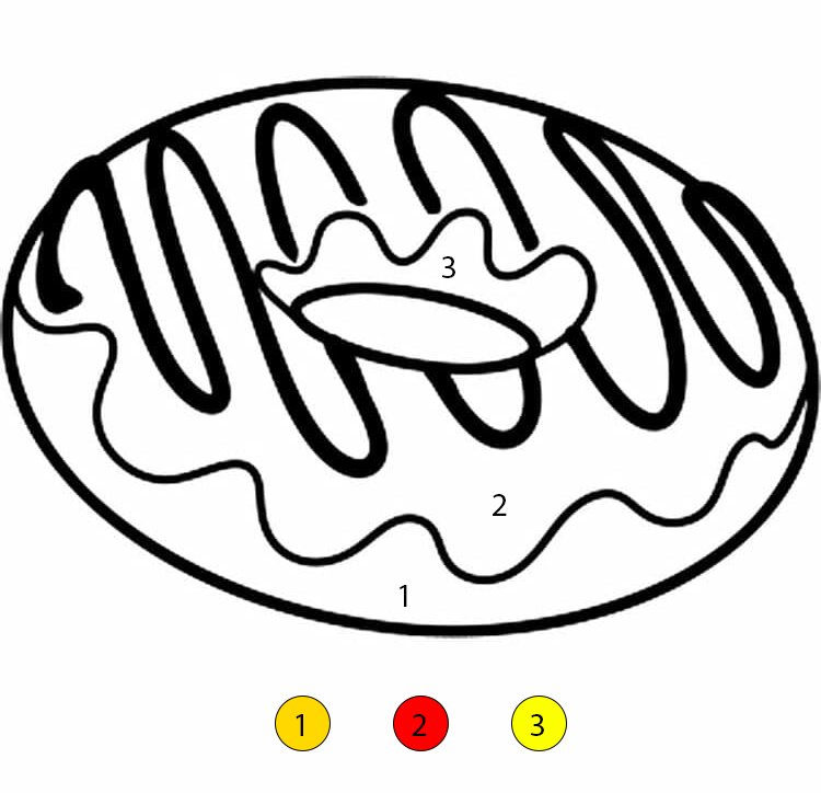 Delicious Donut Color By Number