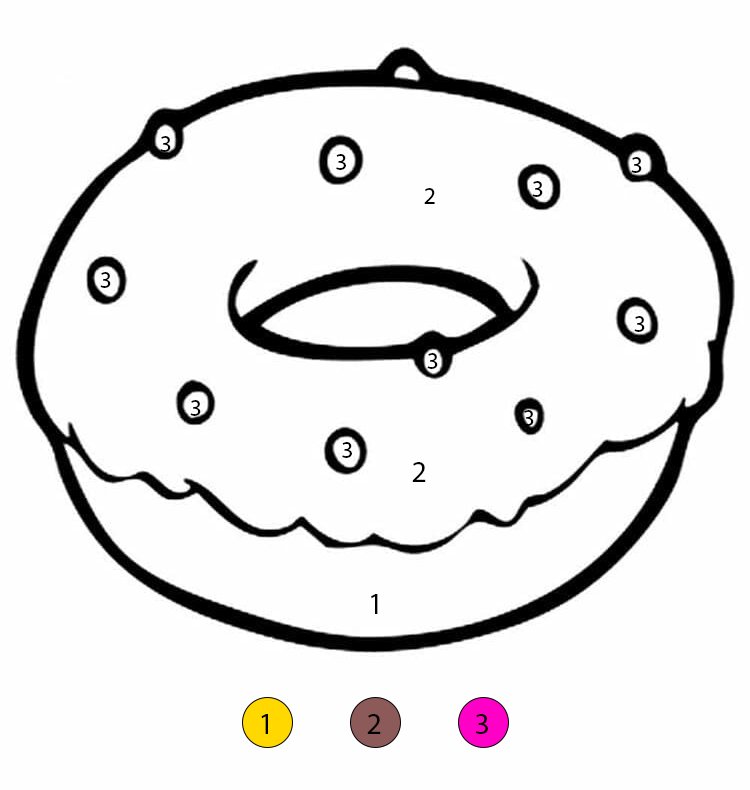 Donut Free Color By Number