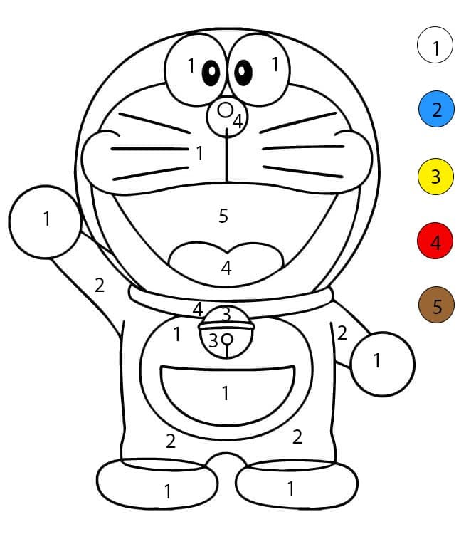 Doraemon Free Color By Number