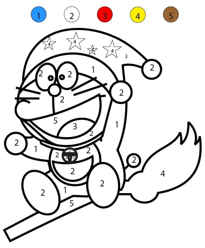 Doraemon Wizard Color By Number