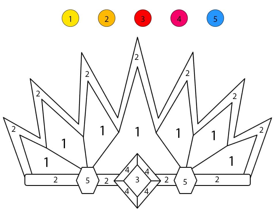 Easy Crown Color By Number