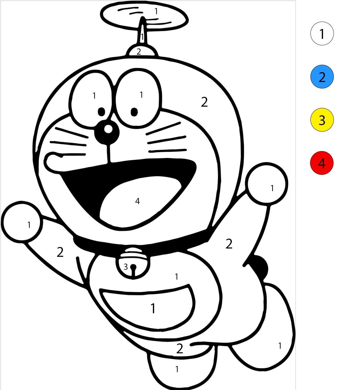 Fly Bratz Doraemon Color By Number