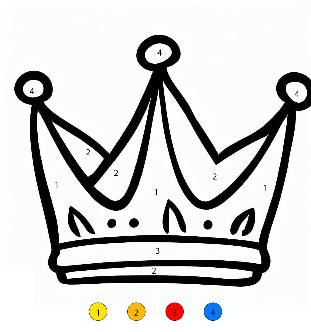 Free Crown Color By Number