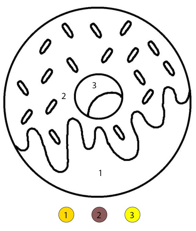 Free Donut Color By Number