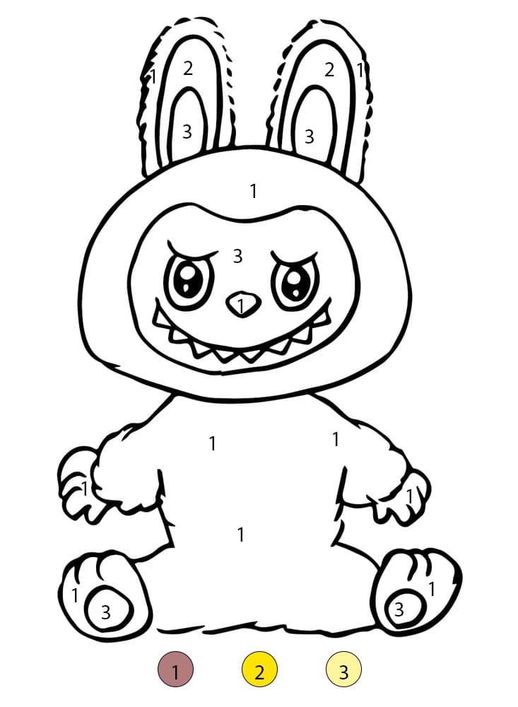 Free Labubu Color By Number
