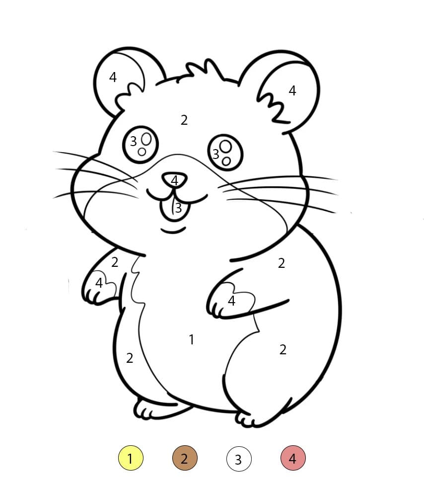 Hamster Amazing Color By Number