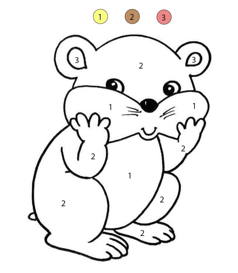 Hamsters Shy Color By Number