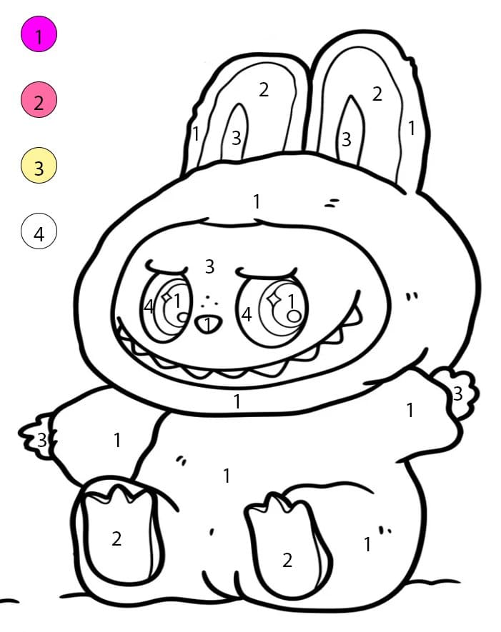 Happy Labubu Color By Number