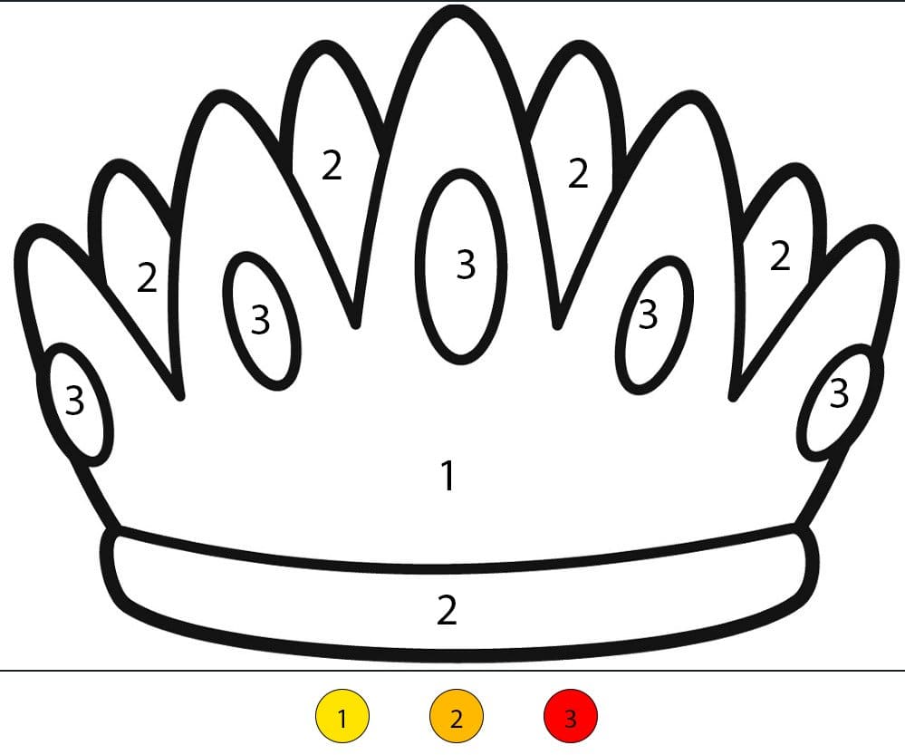 King Crown Color By Number