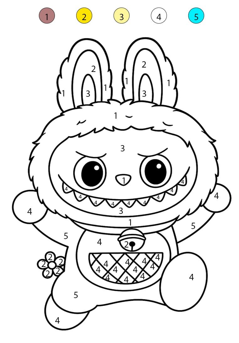 Labubu Doraemon Color By Number