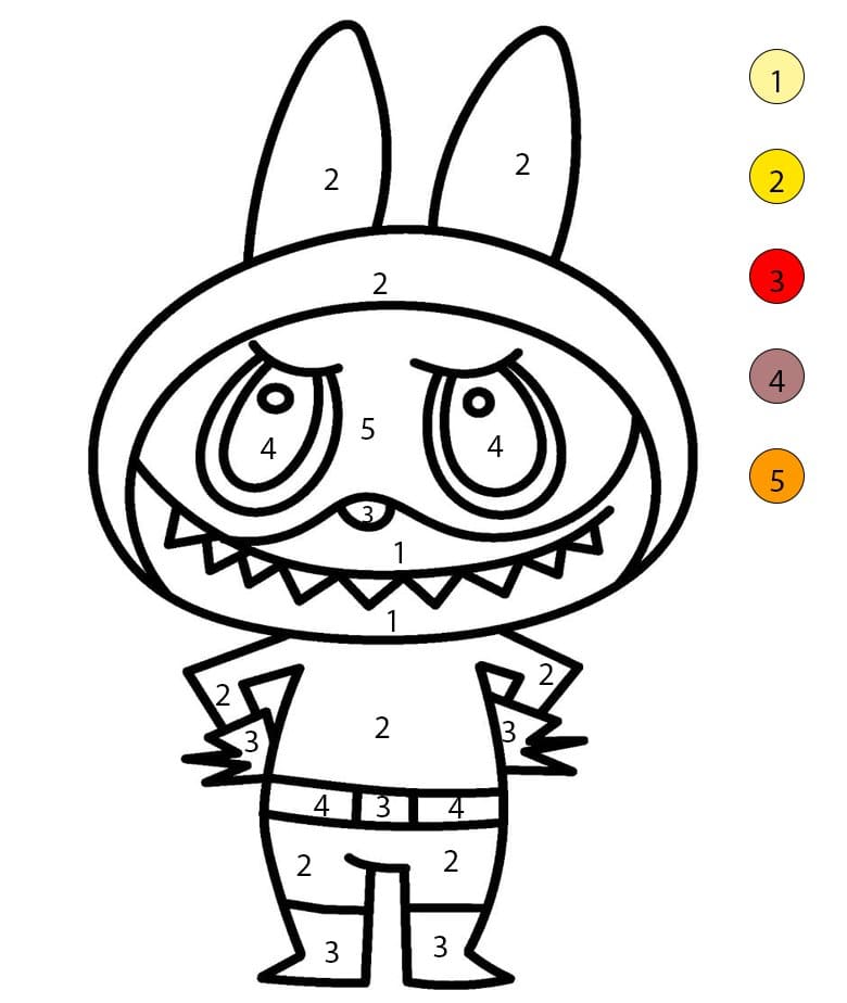 Labubu Image Color By Number