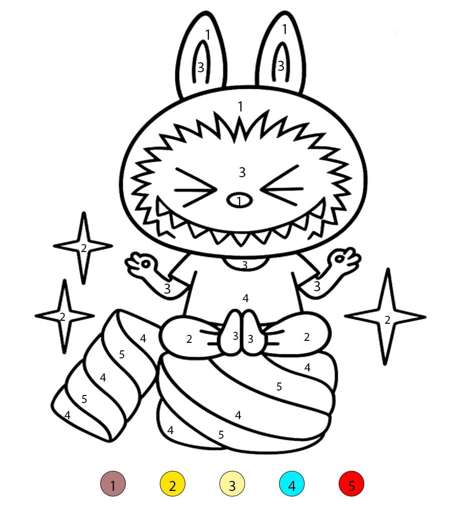 Labubu Marshmallow Color By Number