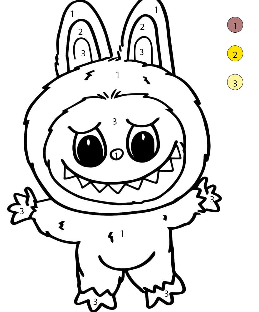Labubu Monster Color By Number