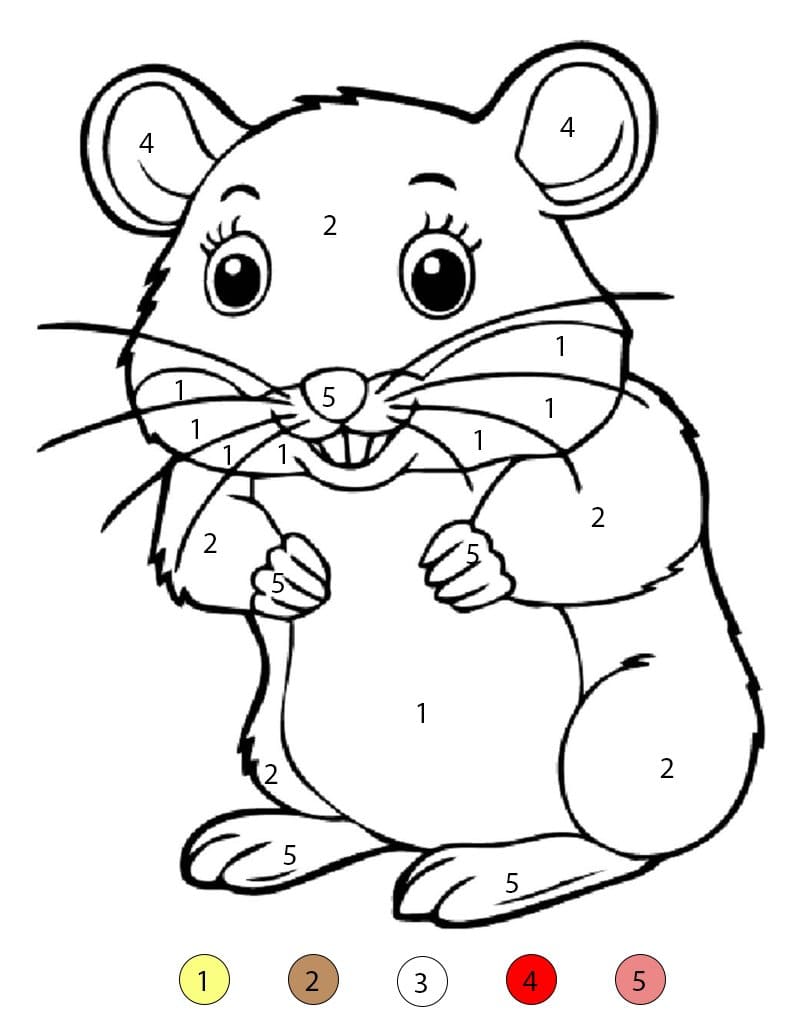 Nice Hamster Color By Number