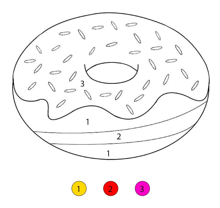 Normal Donut Color By Number