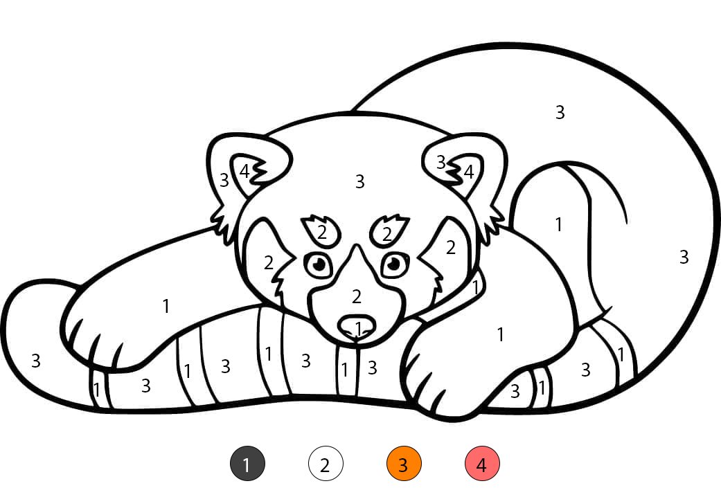 Normal Red Panda Color By Number