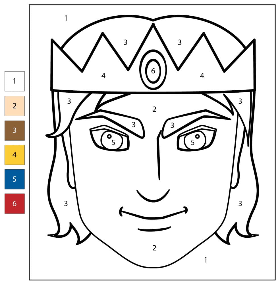 Prince Crown Color By Number