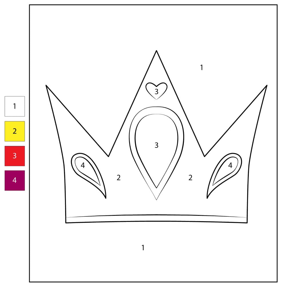 Print Crown Color By Number