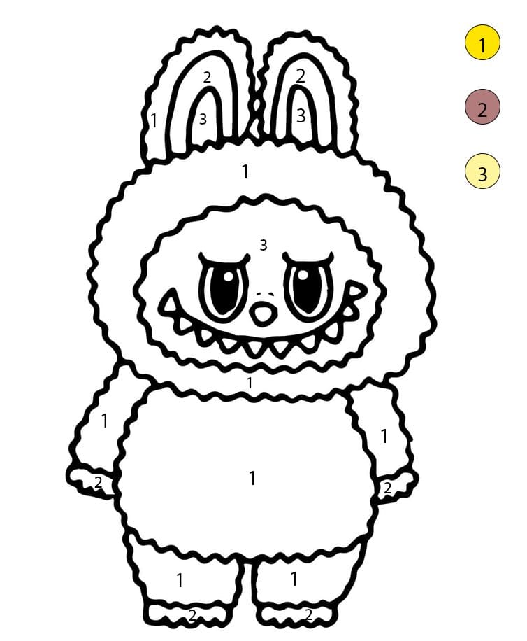 Print Labubu Color By Number