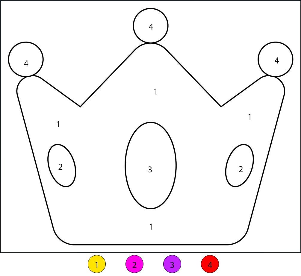 Queen Crown Color By Number
