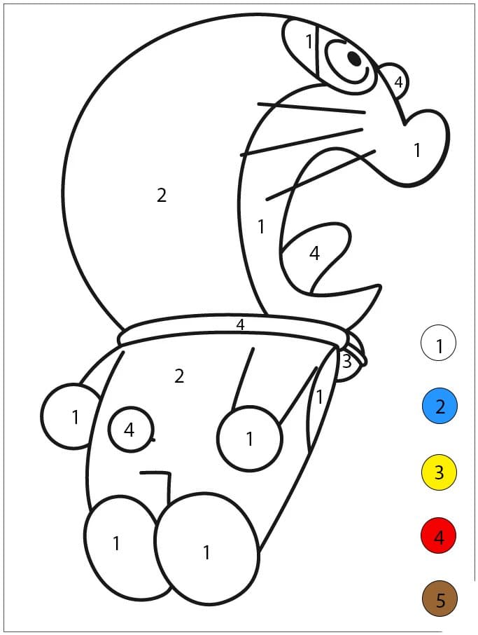 Screaming Doraemon Color By Number