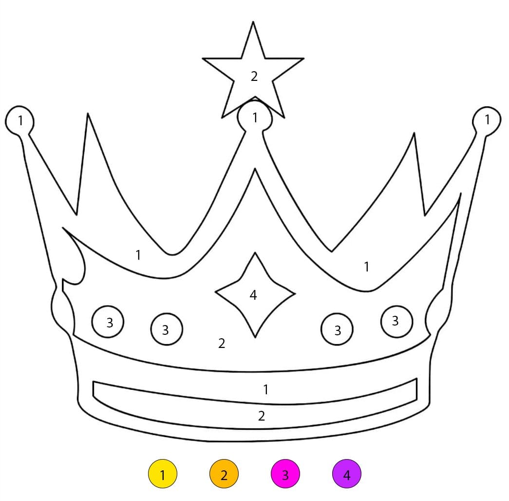 Simple Crown Color By Number
