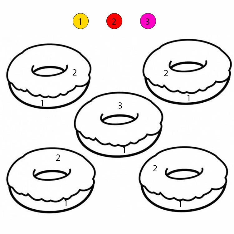 Donut Color By Number
